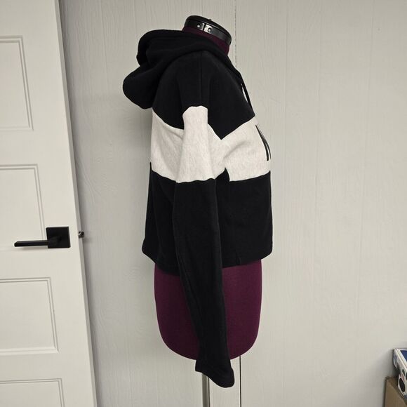 Women's Champion Black & Gray NEBRASKA Oversized Cropped Hoodie | Size Small - Picture 8 of 11